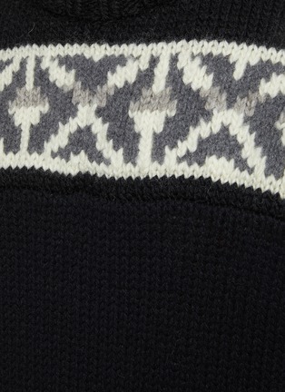 细节 - 点击放大 - SACAI - 费尔岛图案混羊毛针织衫