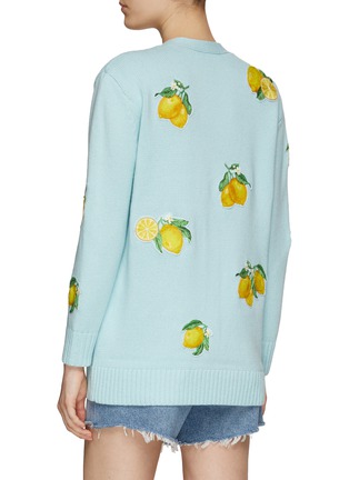 背面 - 点击放大 - ALICE + OLIVIA - 柠檬刺绣图案针织开衫