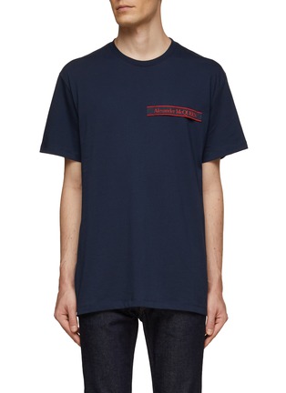 首图 - 点击放大 - ALEXANDER MCQUEEN - LOGO 条带拼贴纯棉 T 恤