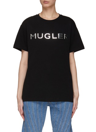 首图 - 点击放大 - MUGLER - 金属色 LOGO 有机棉 T 恤