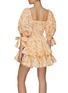 背面 - 点击放大 - CAROLINE CONSTAS - FINLEY 褶皱分层式花卉印花连衣裙
