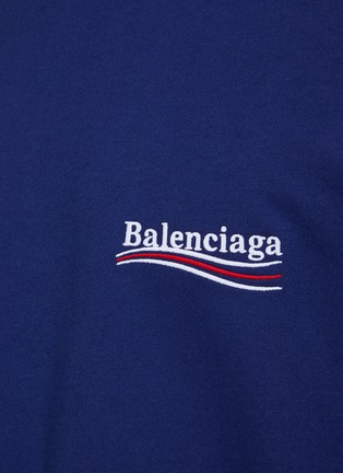  - BALENCIAGA - POLITICAL CAMPAIGN LOGO 刺绣纯棉 T 恤