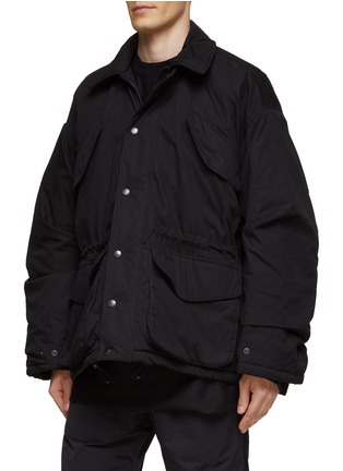 细节 - 点击放大 - BALENCIAGA - 可拆式枕头设计蓬松派克大衣