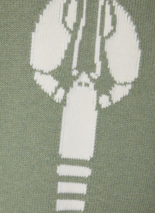  - THOM BROWNE - 四重条纹龙虾图案美丽诺羊毛针织衫