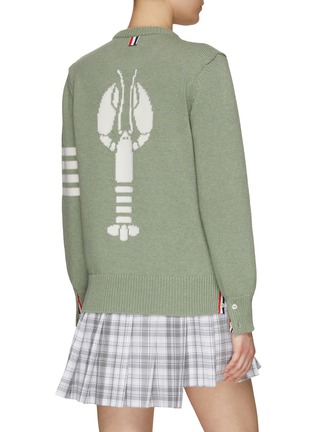 背面 - 点击放大 - THOM BROWNE - 四重条纹龙虾图案美丽诺羊毛针织衫