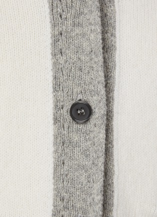 - THOM BROWNE - 四重条纹羊毛针织开衫