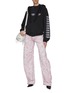 模特儿示范图 - 点击放大 - BALENCIAGA - LOGO纯棉连帽卫衣