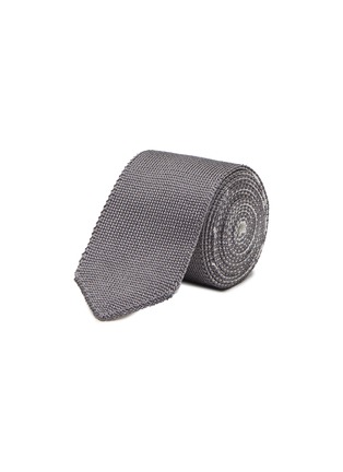 首图 - 点击放大 - THOM BROWNE - 四重条纹小狗图案针织领带