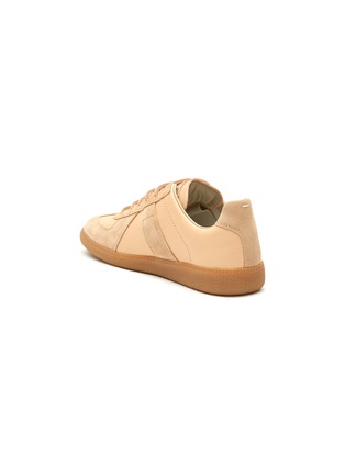  - MAISON MARGIELA - ‘REPLICA’ LOW TOP LACE UP NATURAL VEGETABLE LEATHER SNEAKERS
