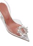 细节 - 点击放大 - AMINA MUADDI - BEGUM仿水晶点缀几何鞋跟PVC裸跟鞋