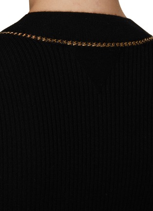  - BOTTEGA VENETA - 金属链条缀饰长袖针织连衣裙