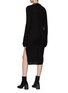 背面 - 点击放大 - RICK OWENS - SASCHA侧开衩初剪羊毛针织长开衫
