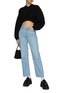 模特儿示范图 - 点击放大 - MOTHER - SNACKS高腰车缝线牛仔长裤