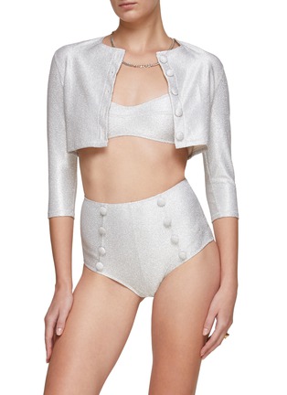 模特儿示范图 - 点击放大 - LISA MARIE FERNANDEZ - 短款针织开衫