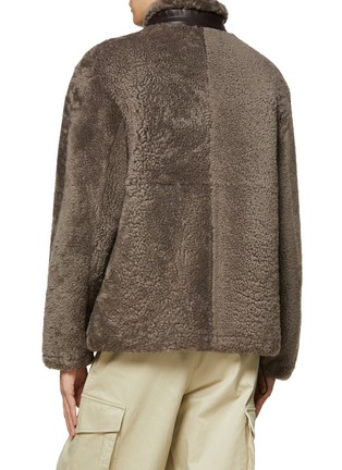 背面 - 点击放大 - LOEWE - 拉链皮革贴片羊羔绒夹克