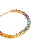 细节 - 点击放大 - JOANNA LAURA CONSTANTINE - 彩虹搪瓷点缀扁形锁链黄铜项链