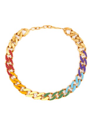 首图 - 点击放大 - JOANNA LAURA CONSTANTINE - 彩虹搪瓷点缀扁形锁链黄铜项链