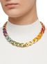 模特儿示范图 - 点击放大 - JOANNA LAURA CONSTANTINE - 彩虹搪瓷点缀扁形锁链黄铜项链