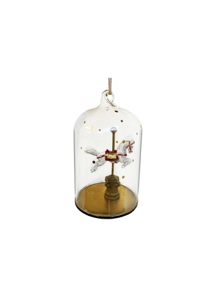 Main View - 点击放大 - SHISHI - ROCKING HORSE GLASS DOME ORNAMENT — CLEAR/GOLD