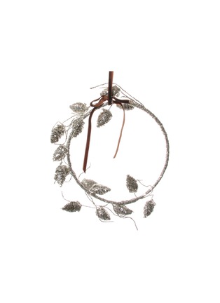 首图 –点击放大 - SHISHI - Glittered Pinecone Wreath — Silver