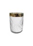 首图 –点击放大 - SHISHI - AGED CRYSTAL VOTIVE GOLD RIM DIAGONAL CUTTING GLASS - CLEAR/GOLD