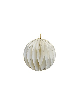 首图 –点击放大 - SHISHI - Glittered Trim Foldable Paper Ball Ornament — White