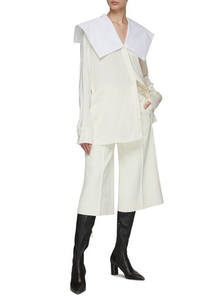 模特儿示范图 - 点击放大 - JIL SANDER - 大翻领长袖衬衫