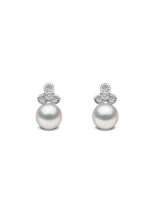 首图 - 点击放大 - YOKO LONDON - Trend' Diamond Freshwater Pearl 18K White Gold Earrings