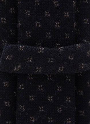 细节 - 点击放大 - STEFANOBIGI MILANO - 波点图案羊绒领带