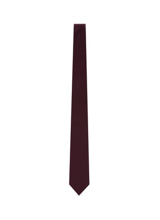 模特儿示范图 - 点击放大 - STEFANOBIGI MILANO - PERMANENT 纯色真丝领带