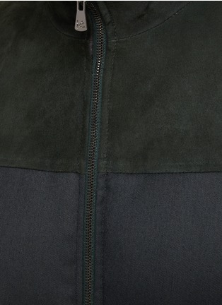  - ISAIA - 绒面皮拼接填充绗缝马甲