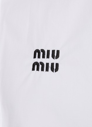  - MIU MIU - LOGO 刺绣短款纯棉衬衫