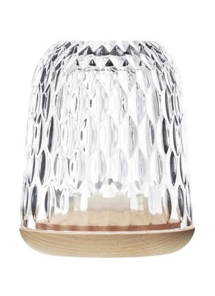 首图 –点击放大 - SAINT-LOUIS - FOLIA SMALL PHOTOPHORE CANDLEHOLDER — CLEAR/LIGHT BROWN