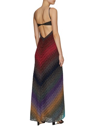背面 - 点击放大 - MISSONI - 彩虹图案交叉吊带连衣裙