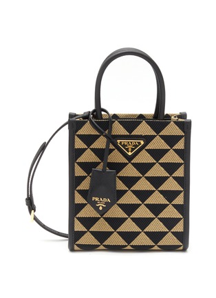 首图 - 点击放大 - PRADA - 小号三角拼色图案托特包