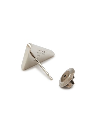 细节 - 点击放大 - PRADA - Triangular Logo Sterling Silver Stud Earrings