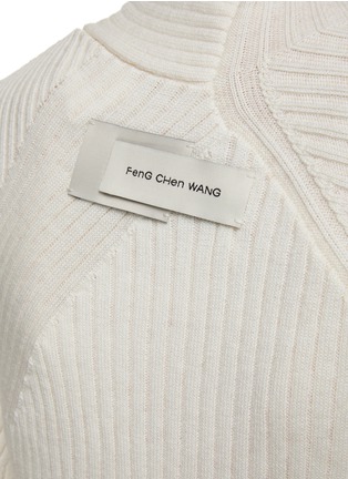  - FENG CHEN WANG - 不规则设计罗纹混羊毛针织上衣