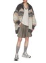 模特儿示范图 - 点击放大 - BRUNELLO CUCINELLI - 费尔岛图案连帽拉链混马海毛及羊毛针织开衫