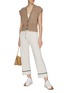 模特儿示范图 - 点击放大 - BRUNELLO CUCINELLI - 拼色边缘羊绒针织长裤
