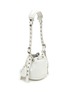 细节 - 点击放大 - BALENCIAGA - ‘LE CAGOLE XS’ STUDDED CRINKLED-LEATHER BUCKET BAG