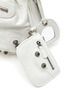 细节 - 点击放大 - BALENCIAGA - ‘LE CAGOLE XS’ STUDDED CRINKLED-LEATHER BUCKET BAG