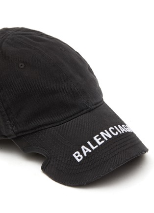 细节 - 点击放大 - BALENCIAGA - 刺绣 LOGO 缺口设计帽子