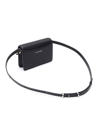 细节 - 点击放大 - ALEXANDER MCQUEEN - FOUR RING LEATHER CLUTCH