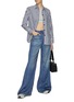 模特儿示范图 - 点击放大 - RAG & BONE - LIQUID MIRAMAR高腰阔腿天丝牛仔裤