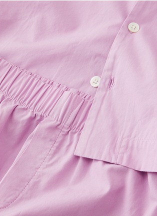 细节 –点击放大 - TEKLA - 儿童款纯棉府绸睡衣套装 — 7-8岁粉紫色