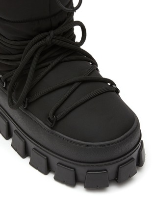 细节 - 点击放大 - PRADA - 绑带设计厚底雪地靴