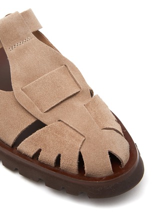 细节 - 点击放大 - HEREU - CANYA SPORT 镂空设计绒面皮拖鞋