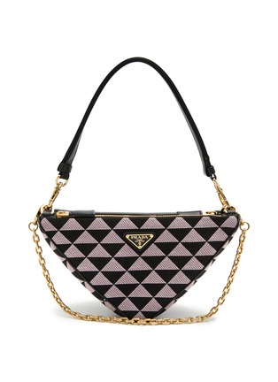 首图 - 点击放大 - PRADA - 三角拼色图案提花单肩包