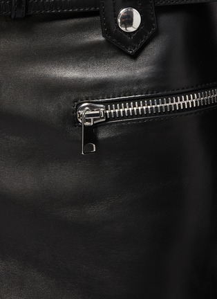  - ALEXANDER MCQUEEN - 侧拉链开口设计皮革半身裙