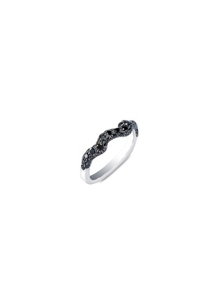 首图 - 点击放大 - MAISONALT - FOREST ALT RIVER 黑色钻石点缀 18K 白金戒指
